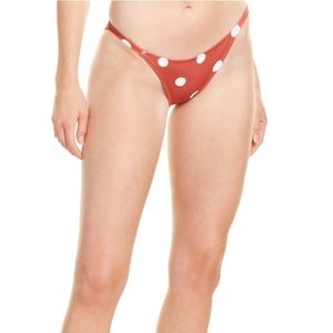 NWT SOLID & STRIPED Morgan Bikini Bottom - Riad Cream Dot